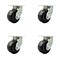 Service Caster 6'' Extra Heavy Duty Phenolic Wheel Swivel Top Plate Caster , 4PK CRAN-SCC-KP92S630-PHR-4 - alternate 1